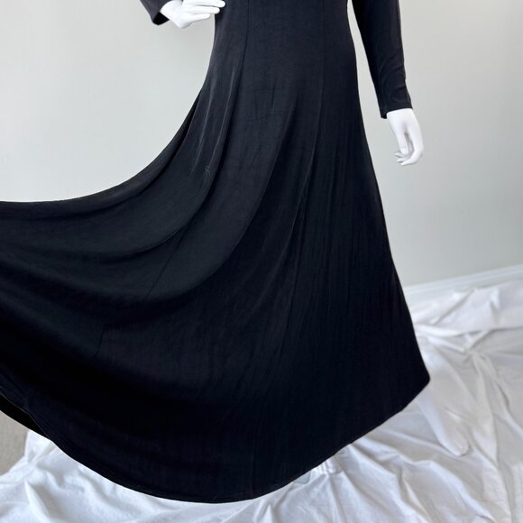 Double D Ranch Wear Black Jersey Knit Long Dress - Picture 5 of 8